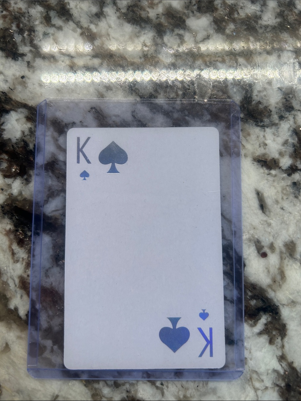 Dior Blue King of Spades Card with Blue Sleeve